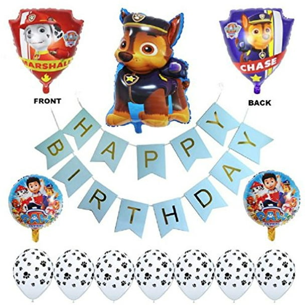 Details about / Paw Patrol Chase Marshall Skye Rubble Foil Birthday Party Balloons